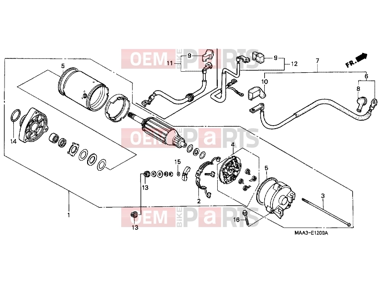 HONDA VT1100C2S Shadow 1995 E-12 STARTER ENGINE
