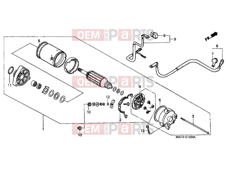HONDA VT1100C2X Shadow 1999 E-12 STARTER ENGINE