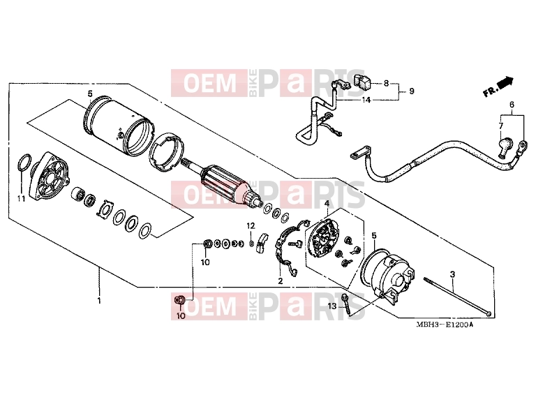 HONDA VT1100C32 Shadow 2002 E-12 STARTER ENGINE
