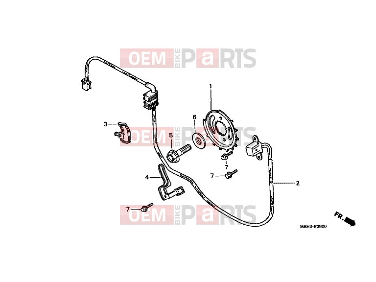 HONDA VT1100C3Y Shadow 2000 E-8 IGNITION DISTRIBUTOR GENERATOR