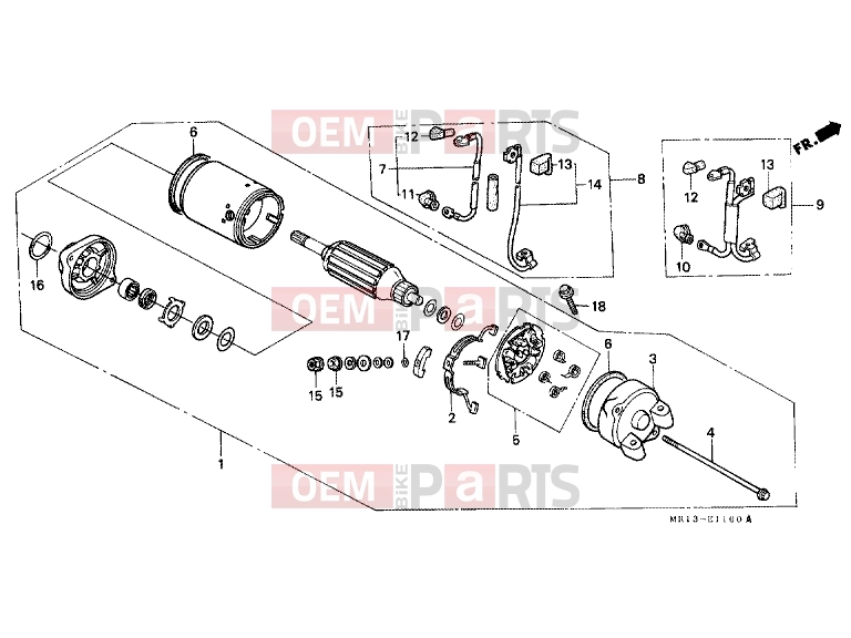 HONDA VT600CK Shadow 1989 E-11 STARTER ENGINE