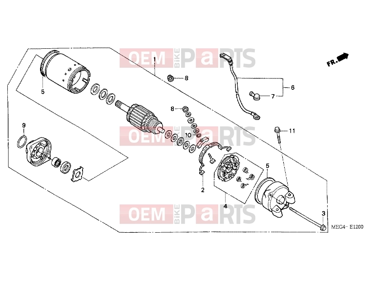 HONDA VT750C4 Shadow 2004 E-12 STARTER ENGINE