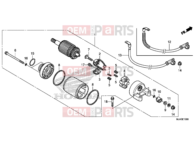 HONDA VT750CSD Shadow 2013 E-13 STARTER ENGINE