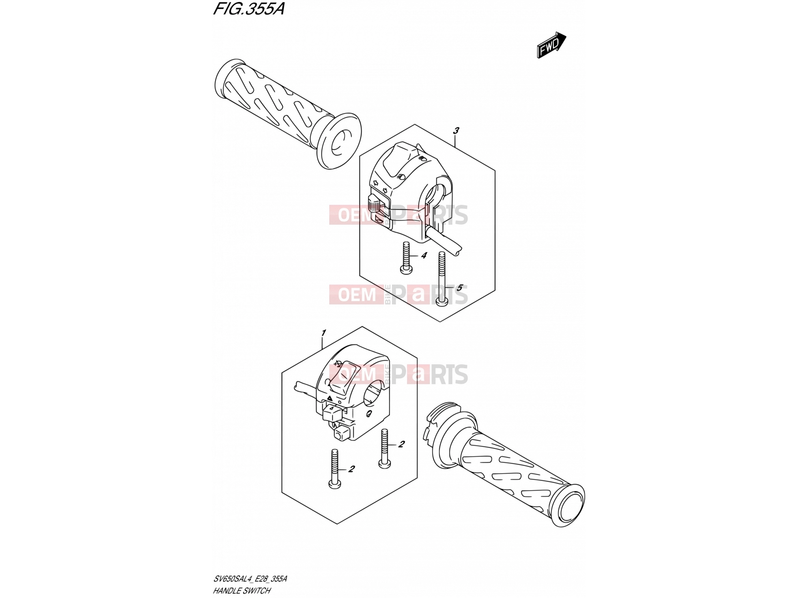 SUZUKI SV650SA L4 (2014) (E03,E28,E33) 355A - HANDLE SWITCH