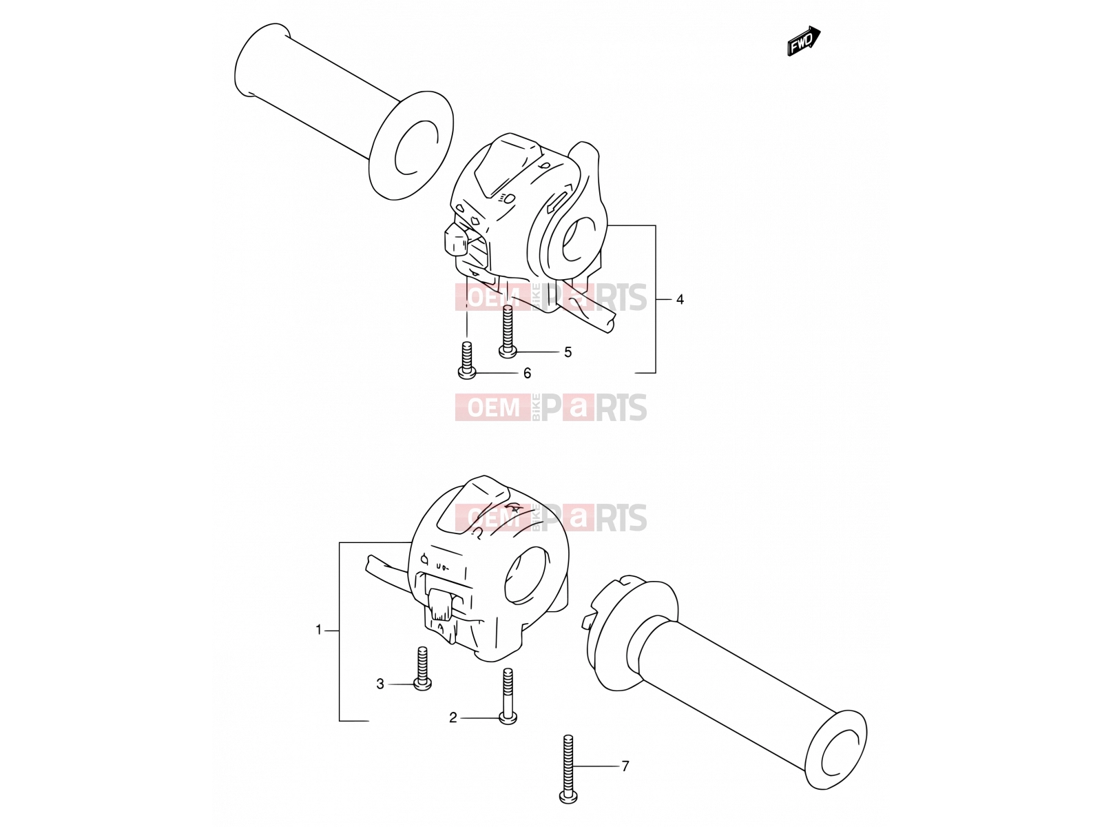 SUZUKI TL1000R X (1999) 32 - HANDLE SWITCH