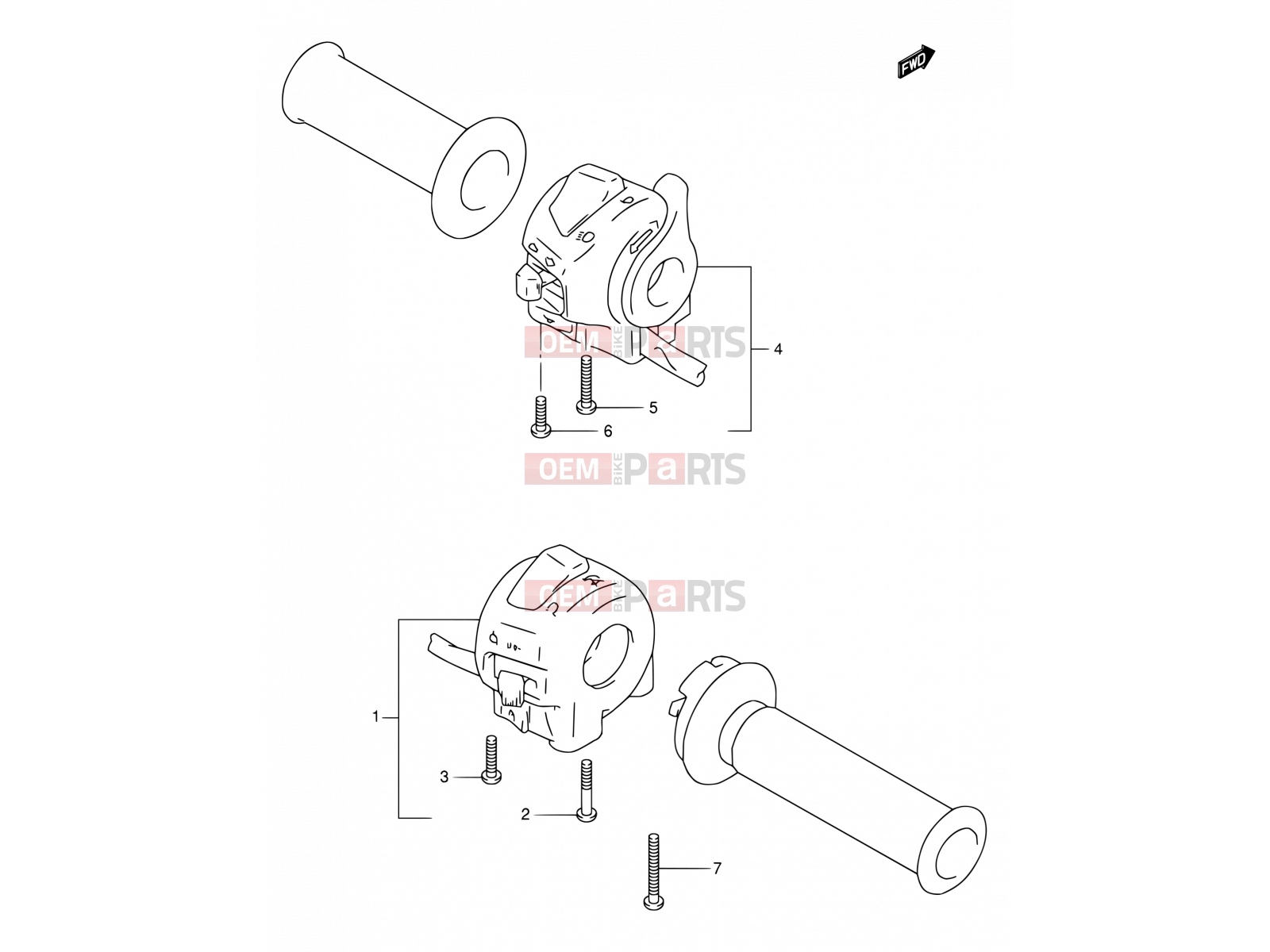 SUZUKI TL1000S X (1999) 30 - HANDLE SWITCH