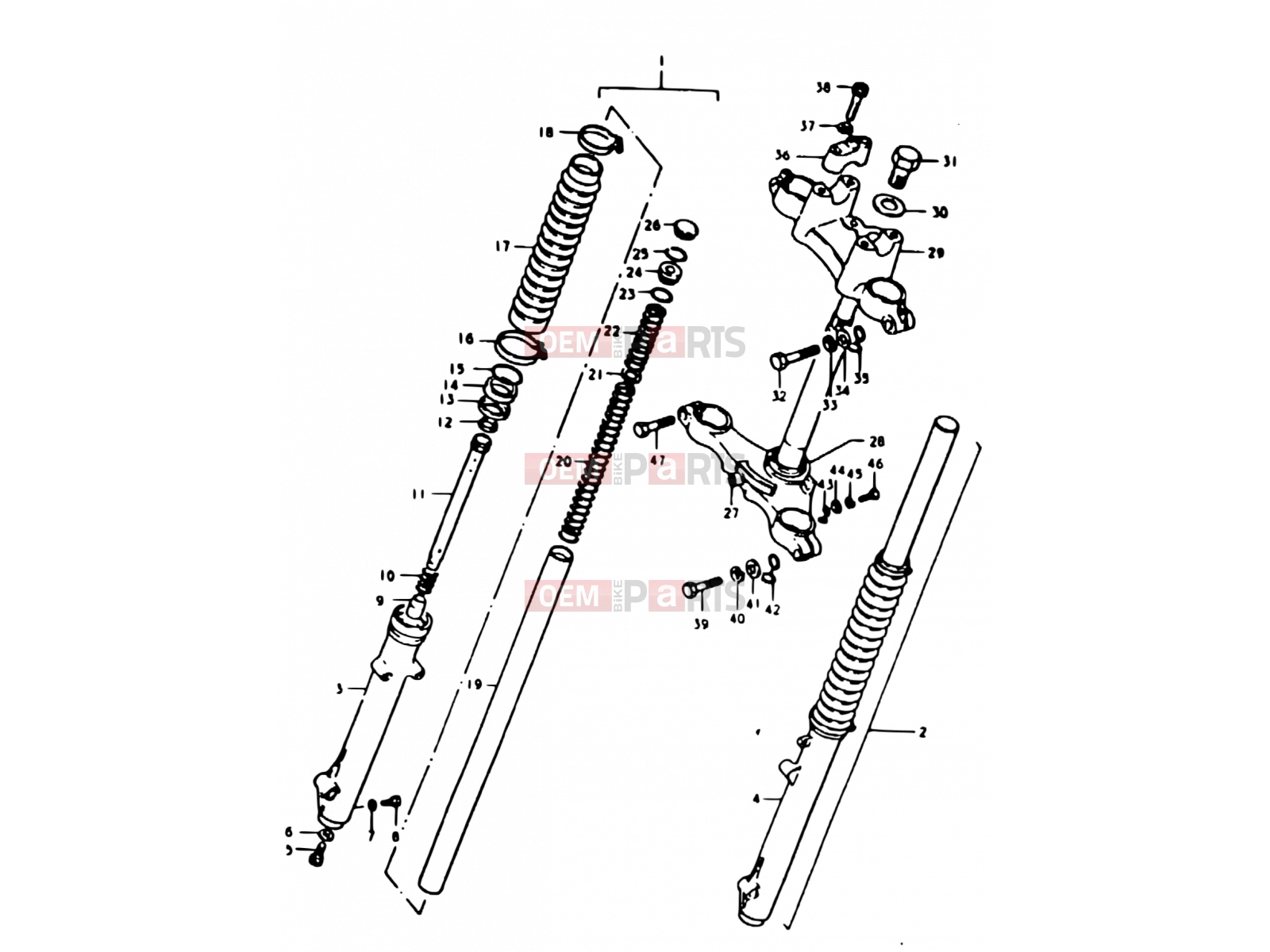 SUZUKI TS125ER N (1992) 30 - FRONT FORK