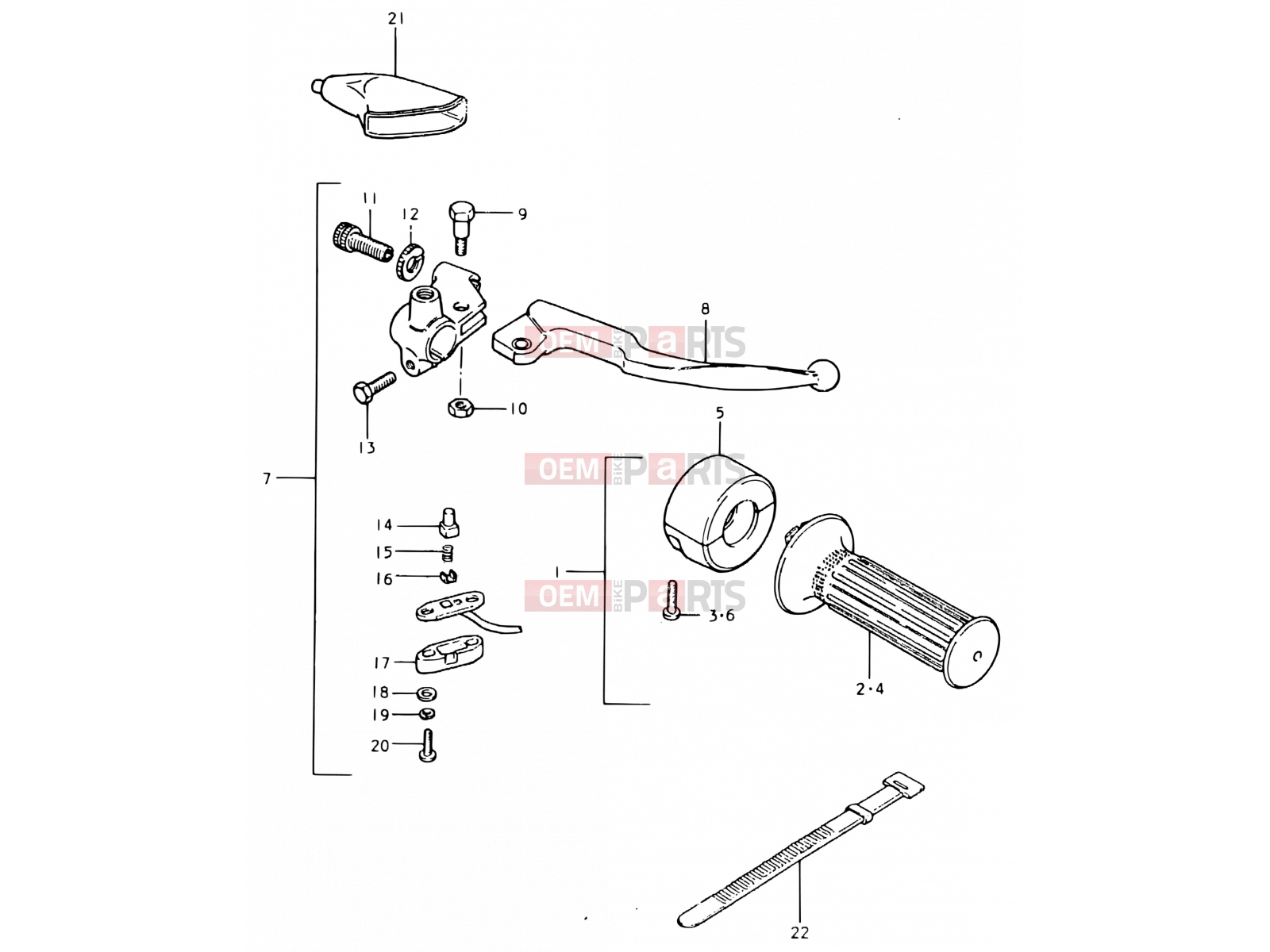 SUZUKI TS125ER X (1999) 68 - RIGHT HANDLE SWITCH