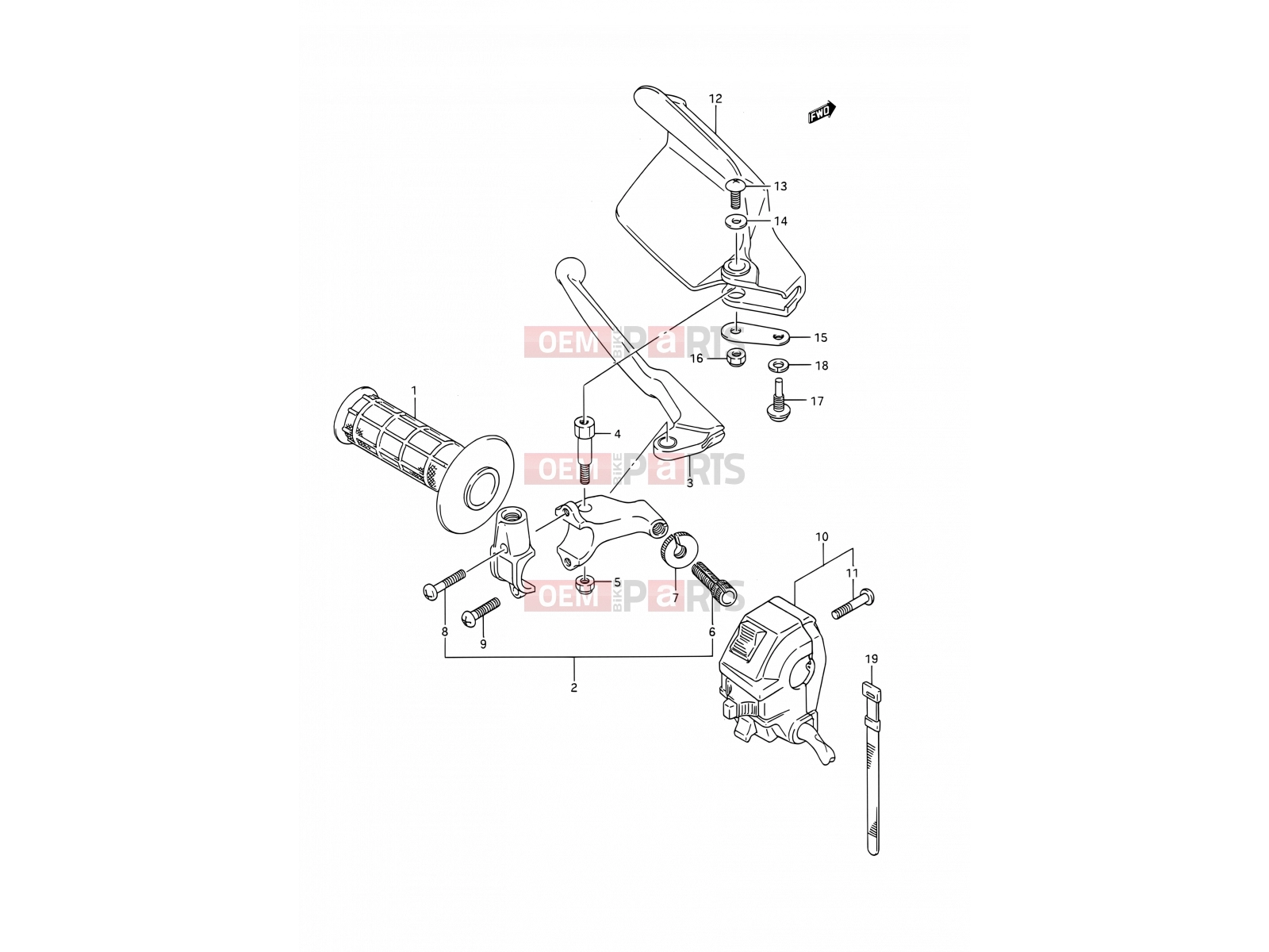 SUZUKI TS200R M (1991) (E03,E28,E33) 40 - LEFT HANDLE SWITCH
