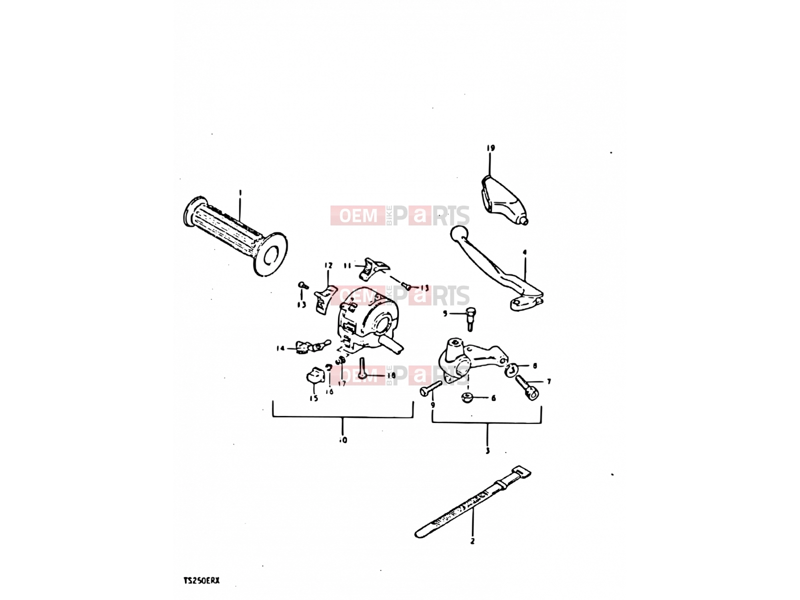 SUZUKI TS250ER T (1996) 60 - LEFT HANDLE SWITCH