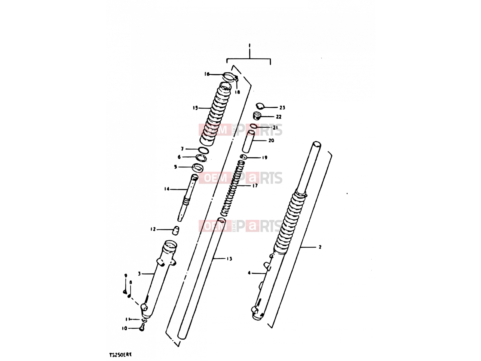 SUZUKI TS250ER T (1996) 53 - FRONT FORK