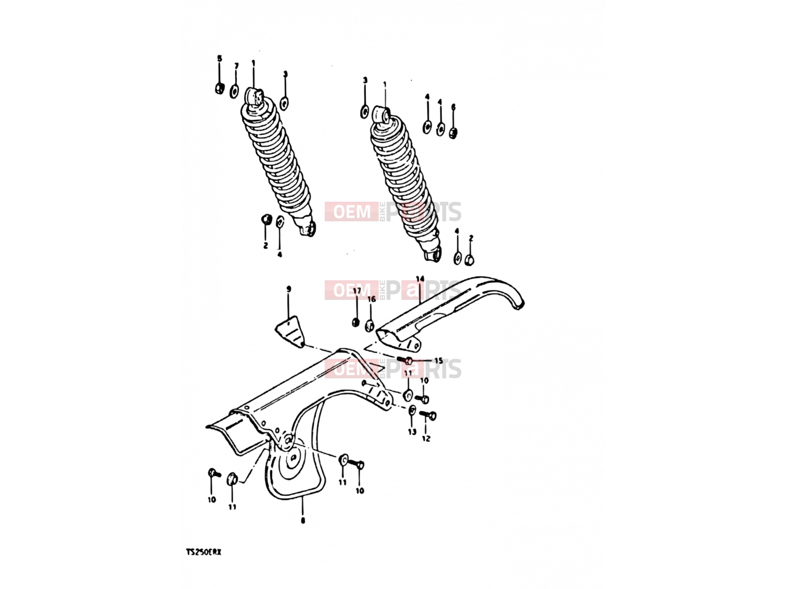 SUZUKI TS250ER X (1999) 65 - CHAIN CASE (E22)