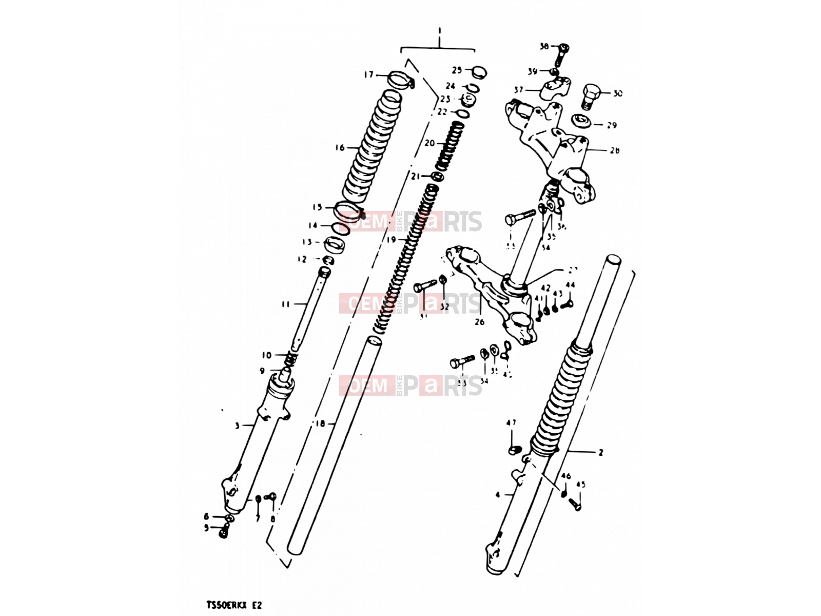 SUZUKI TS50ERK X (1999) 51 - FRONT FORK