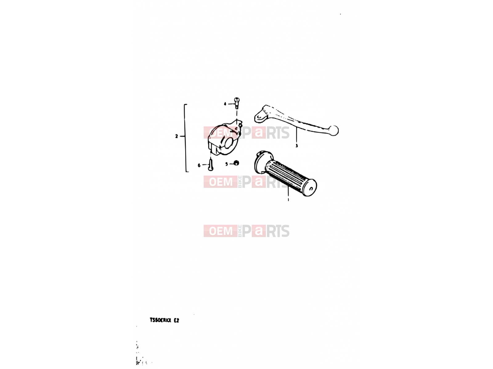 SUZUKI TS50ERKD X (1999) 61 - RIGHT HANDLE SWITCH