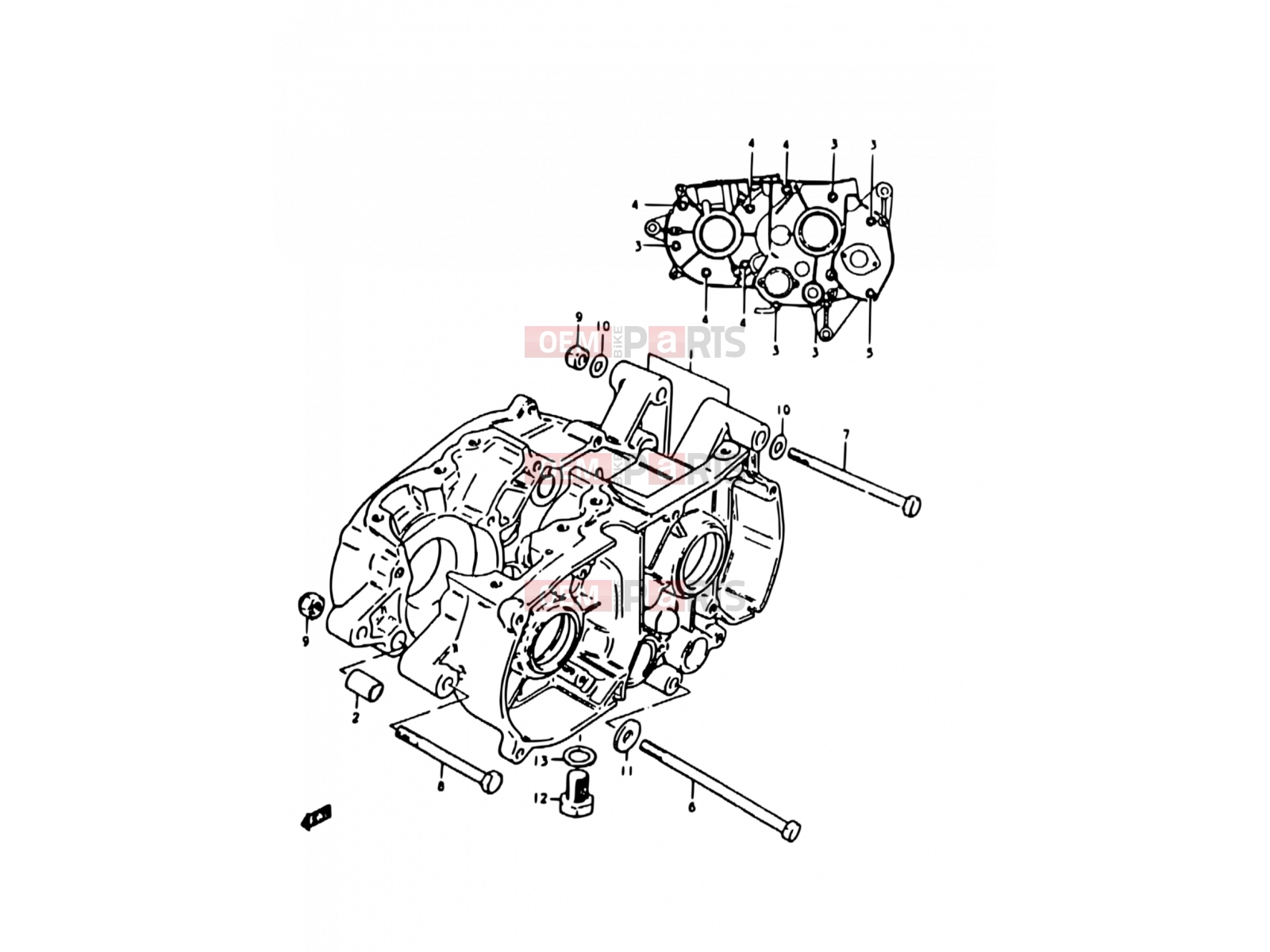 SUZUKI TS50ERKDB D (1983) 2 - CRANKCASE