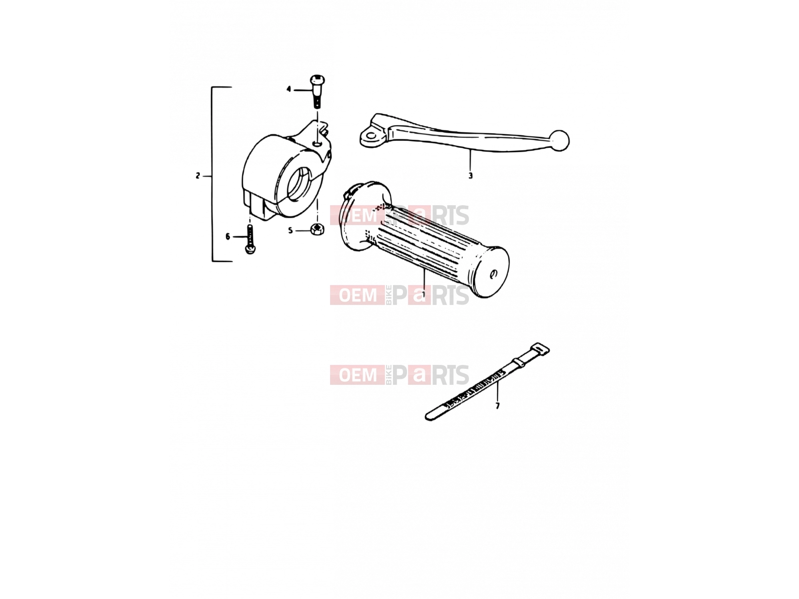 SUZUKI TS50ERKDB D (1983) 59 - RIGHT HANDLE SWITCH