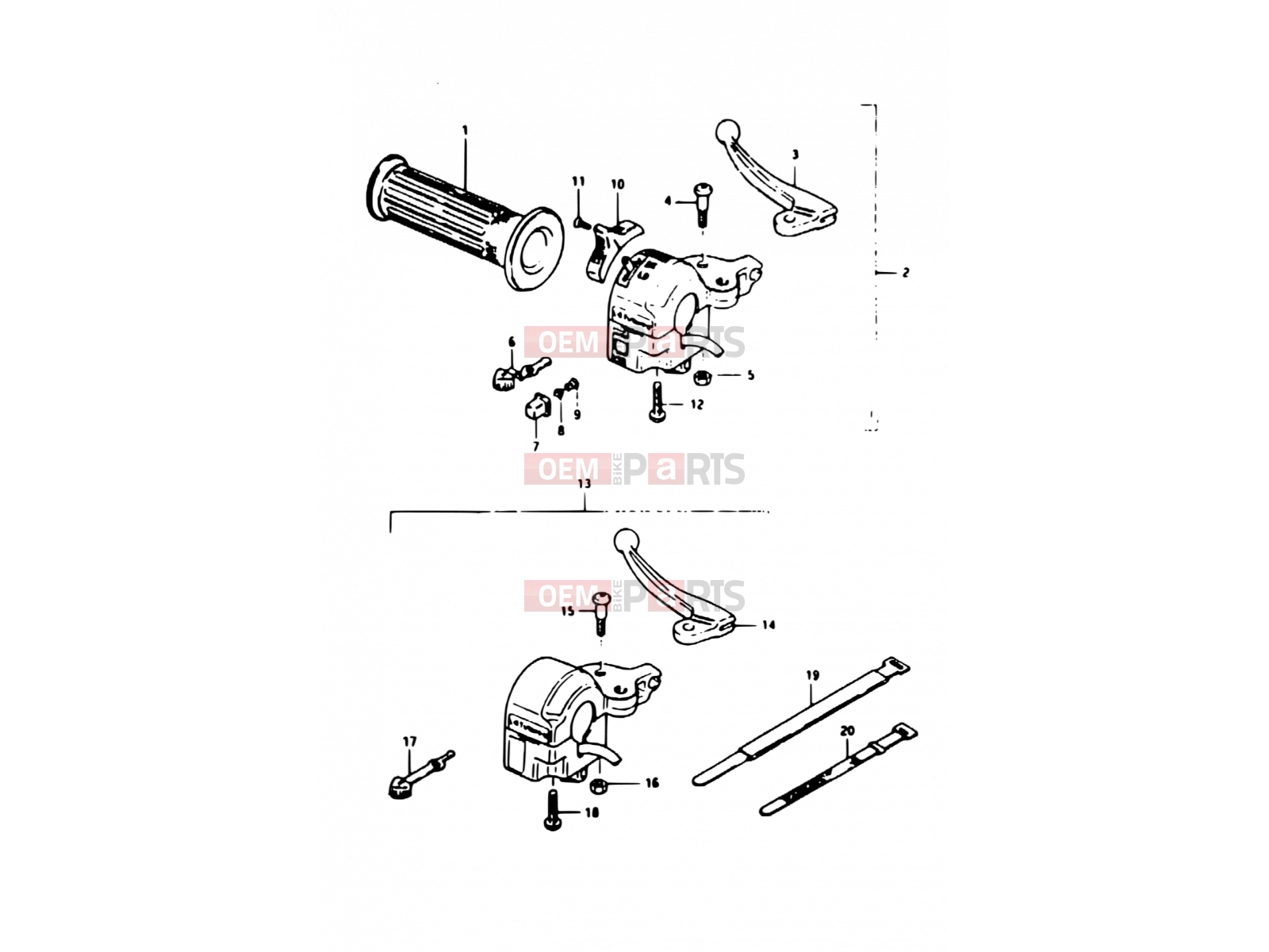 SUZUKI TS50ERKDB D (1983) 60 - LEFT HANDLE SWITCH