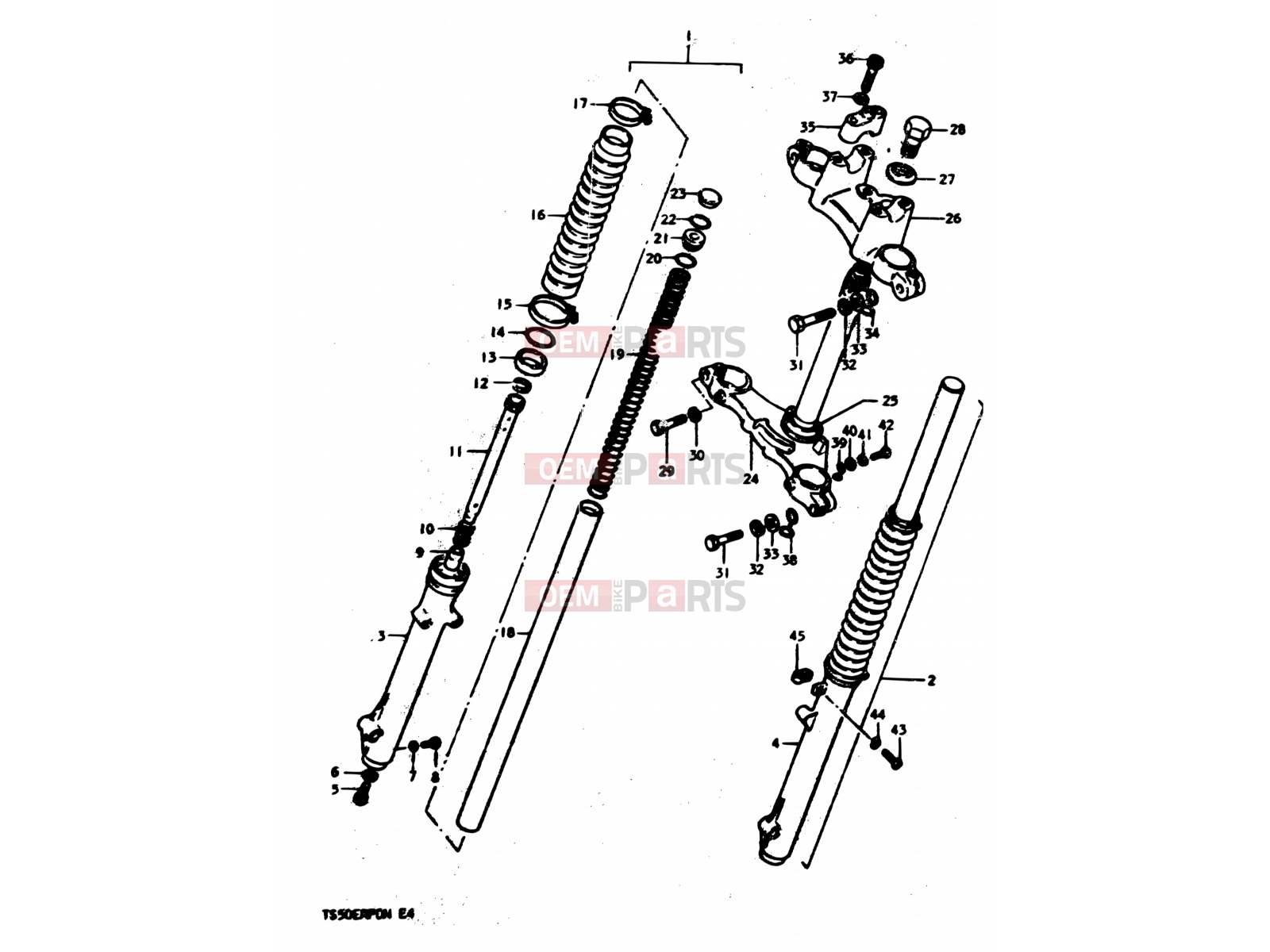 SUZUKI TS50ERPD N (1992) 42 - FRONT FORK