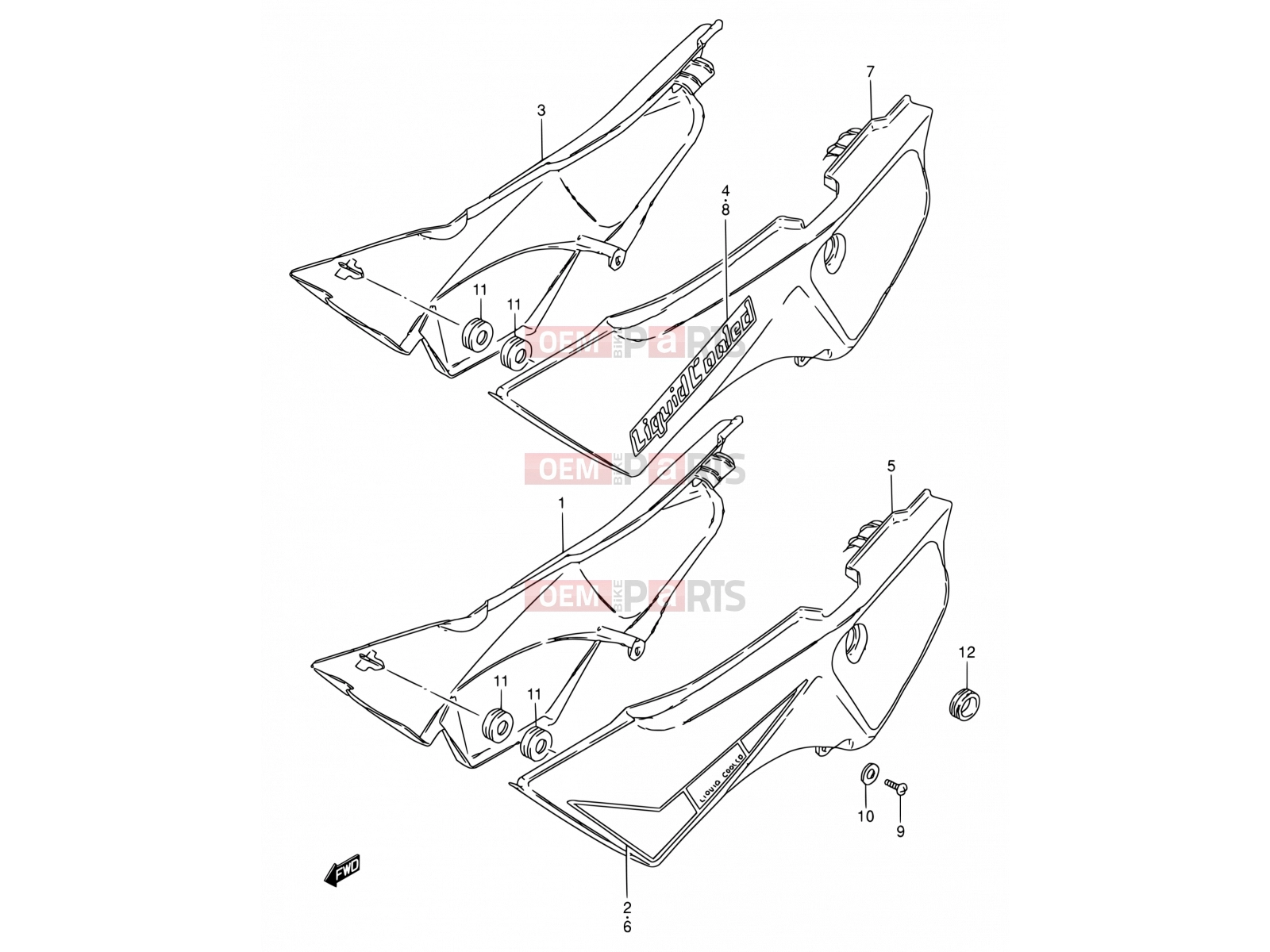 SUZUKI TS50W D (1983) 29 - FRAME COVER (MODEL D/E)
