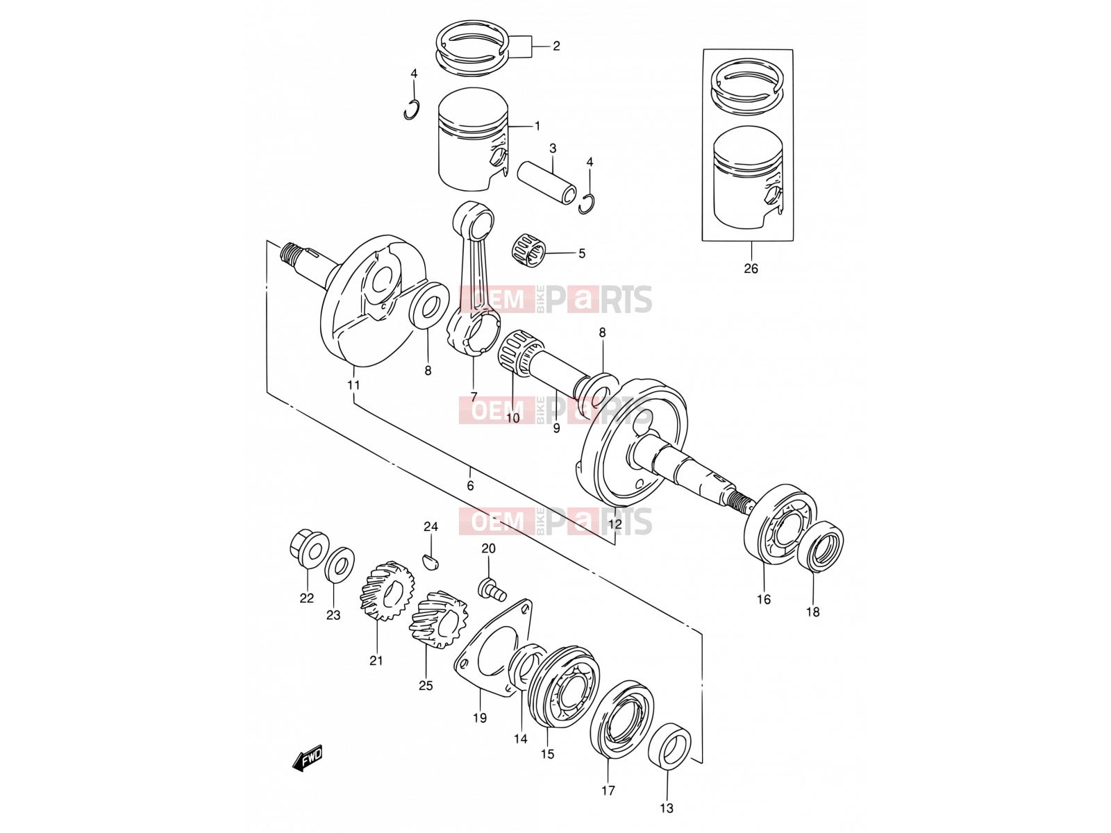 SUZUKI TS50W E (1984) 4 - CRANKSHAFT