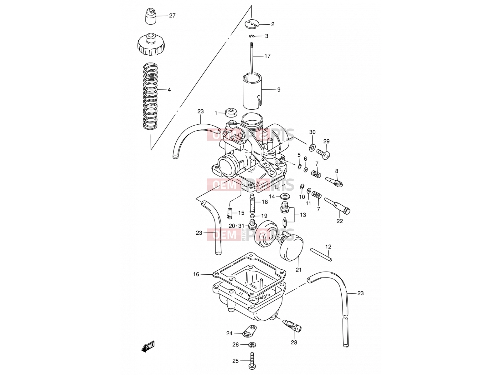 SUZUKI TS50W E (1984) 5 - CARBURETOR