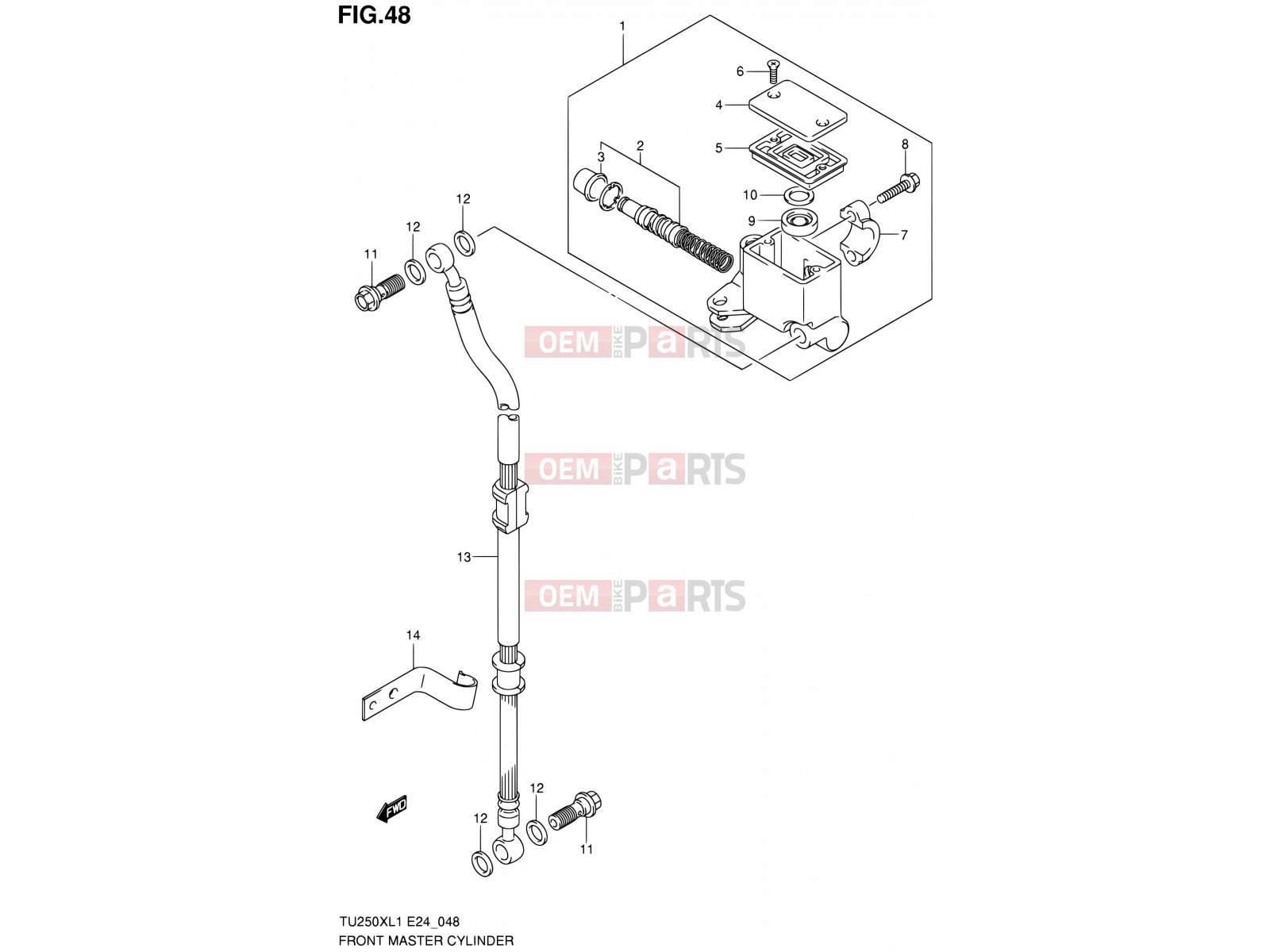SUZUKI TU250X L1 (2011) (E24) 48 - FRONT MASTER CYLINDER