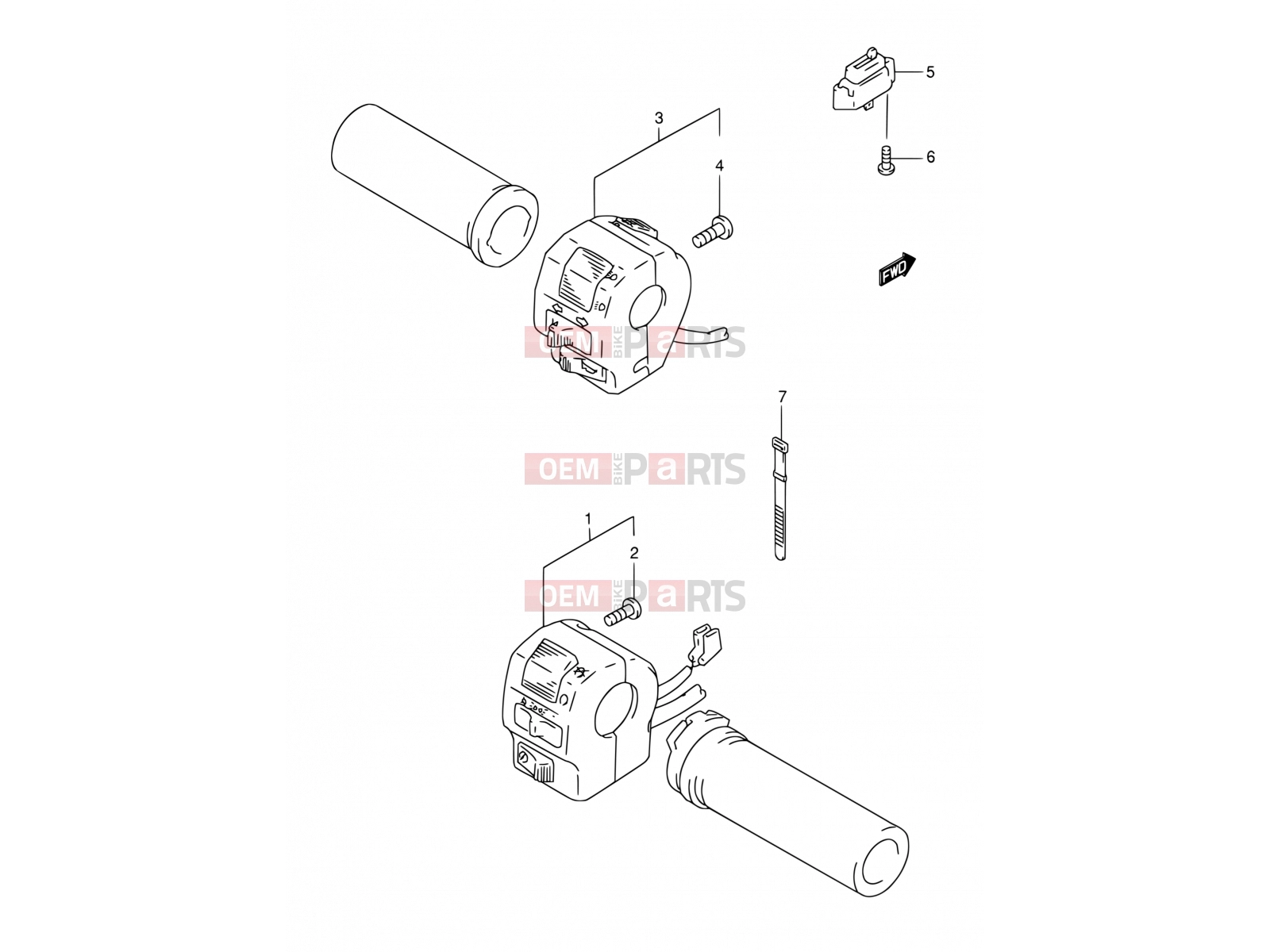 SUZUKI VS800GL K2 (2002) Intruder (E17,E22,E25,E34) 32 - HANDLE SWITCH