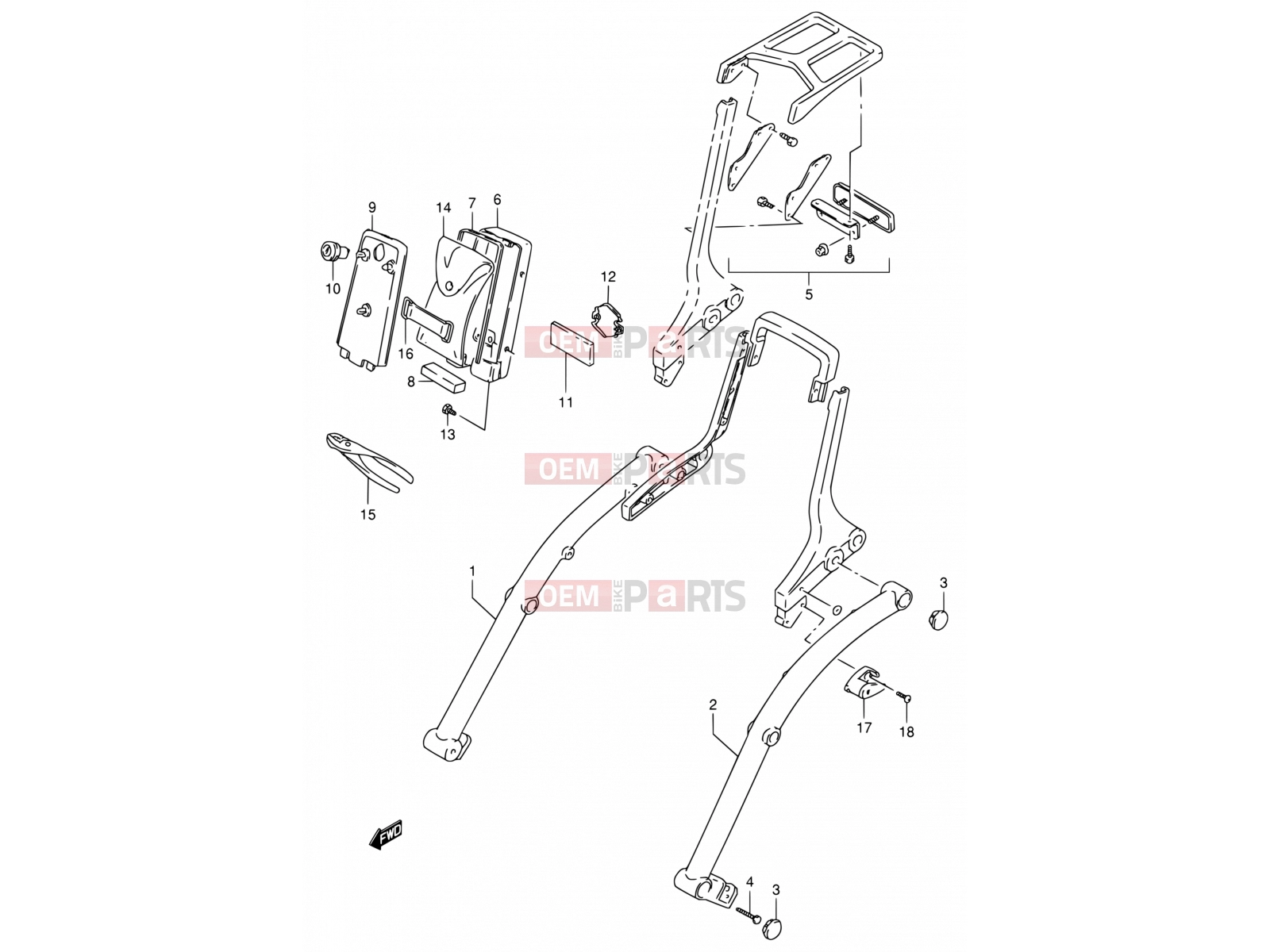 SUZUKI VS800GL S (1995) Intruder (E03,E28,E33) 36 - FRAME HANDLE GRIP
