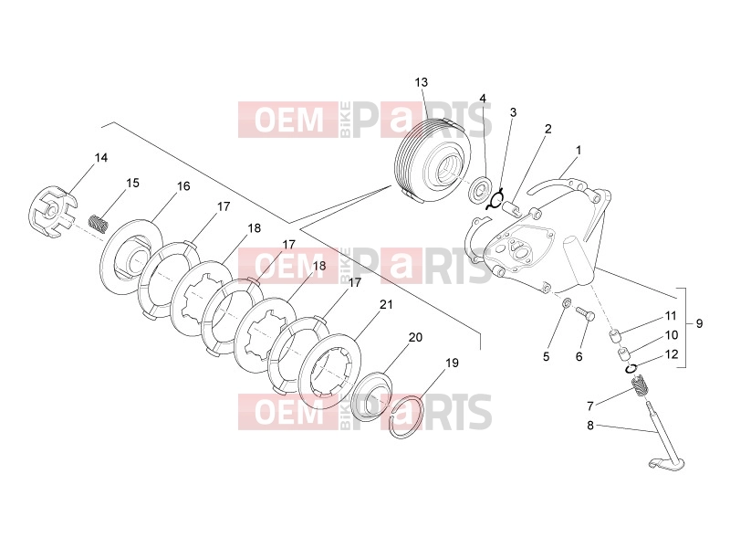ape 50 2009-től ENGINE » CLUTCH