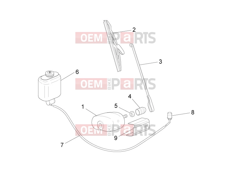 ape 50 2009-től ELECTRICAL SYSTEM » FRONT AND REAR WINDSCREEN WIPER
