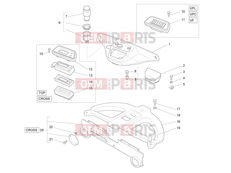 ape 50 2009-től FRAME - PLASTIC PARTS - COACHWORK » INTERIOR LINING