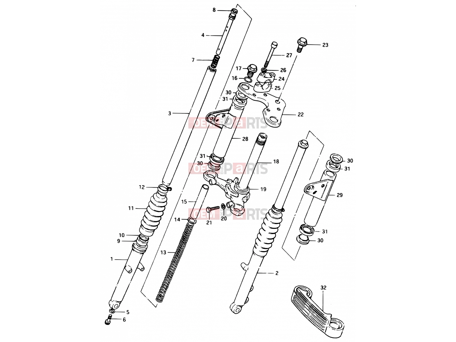 SUZUKI ZR50SK X (1999) 40 - FRONT FORK (E41)