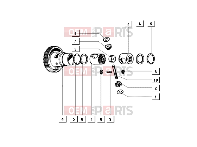 ape MIX 50CC 2T 1998-2008 ENGINE » DIFFERENTIAL