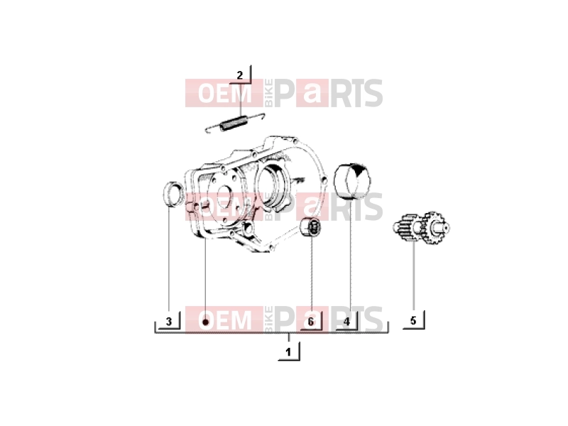 ape MIX 50CC 2T 1998-2008 ENGINE » DIFFERENTIAL CASE