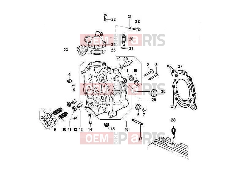 ape Calessino 2007-2012 ENGINE » HEAD UNIT - VALVE