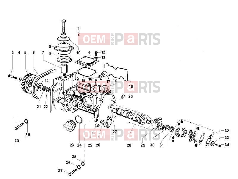 ape Calessino 2007-2012 ENGINE » ROCKING LEVERS SUPPORT UNIT