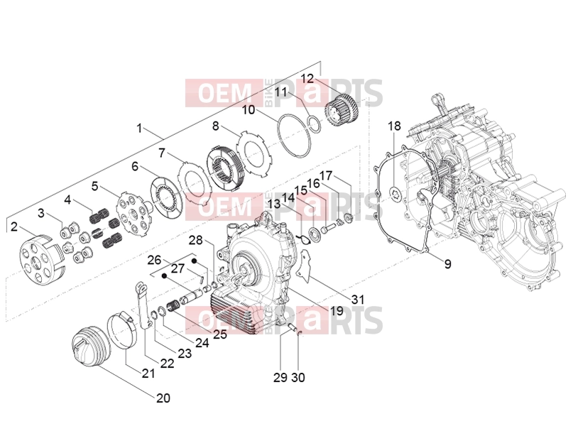ape Classic 400 2014-től ENGINE » CLUTCH
