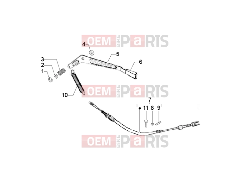 ape Classic 400 2014-től BRAKING SYSTEM - TRANSMISSIONS » CONTROL PEDALS - LEVERS