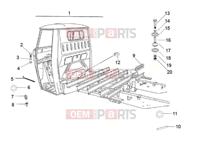 ape Classic 400 2014-től FRAME - PLASTIC PARTS - COACHWORK » FRAME/BODYWORK