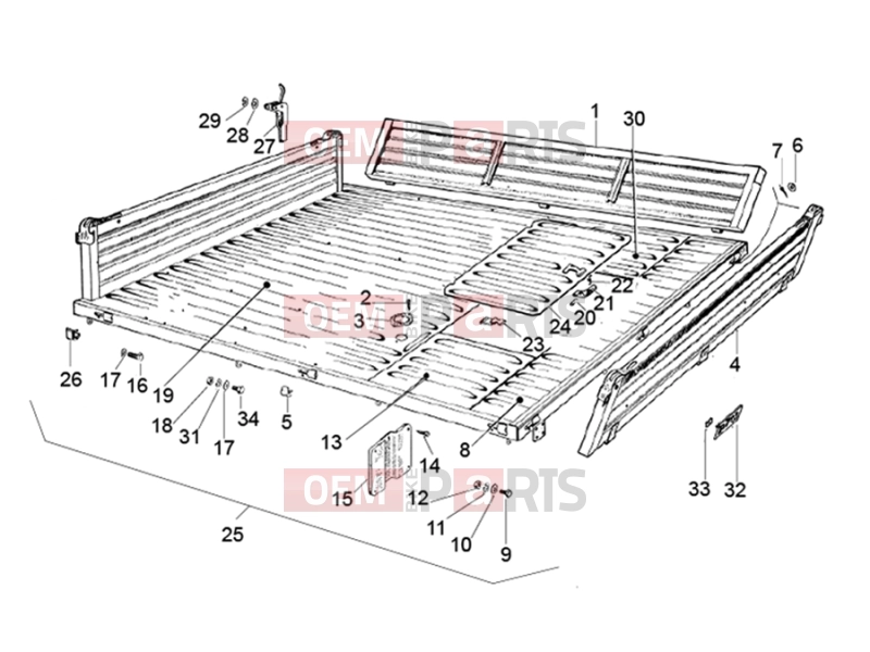 ape Classic 400 2014-től FRAME - PLASTIC PARTS - COACHWORK » LOADING BODY OPEN