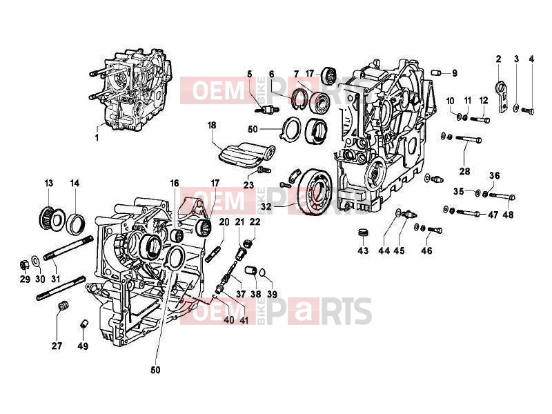 ape MP 601 Classic 2006-2013 ENGINE » CRANKCASE