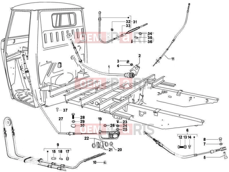 ape MP 601 Classic 2006-2013 BRAKING SYSTEM - TRANSMISSIONS » TRANSMISSIONS