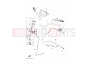 YAMAHA YFM 700 Kodiak YFM700FWB YFM70KDHG KODIAK 700 B168 2016 STEERING HANDLE & CABLE