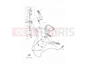 YAMAHA YFM450FWB YFM45KDHJ KODIAK 450 BJ56 2018 STEERING HANDLE & CABLE