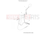 YAMAHA YFM 450 Kodiak YFM450FWB YFM45KDXJ KODIAK 450 BJ53 2018 WVTA HANDLE SWITCH, CABLE