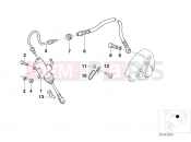 BMW Motorrad BMW 2002 R-Models 4V R 850 R 94 (0401,0406) Rear brake master cylinder