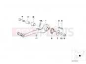BMW Motorrad BMW 2002 R-Models 4V R 850 R 94 (0401,0406) Brake pedal