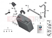 BMW Motorrad BMW 2002 R-Models 4V R 850 R 94 (0401,0406) Battery, maintenance-free