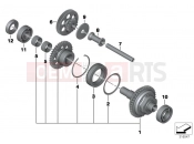 BMW Motorrad BMW 2013 S models HP4 (0D01, 0D11) Starter 1-way clutch/reduct gear shaft