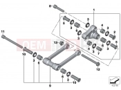 BMW Motorrad BMW 2013 S models HP4 (0D01, 0D11) Pivot assembly components